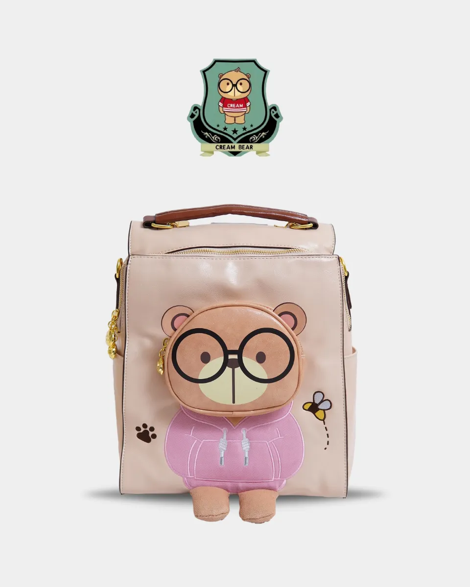 Mochila A4 en CREAM BEAR Mochila A4 en CREAM BEAR