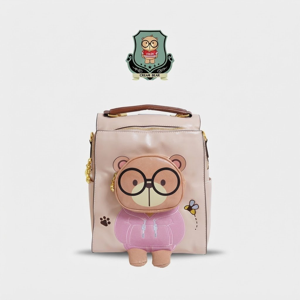 ✨ Bolso Bowling & Crossbody Cream Bear "Hi Bear" 🐻👜 ✨ Bolso Bowling & Crossbody Cream Bear "Hi Bear" 🐻👜